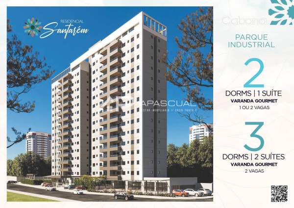 Apartamento 2 dormitórios (1 suite) RESIDENCIAL SANTARÉM- Parque Industrial