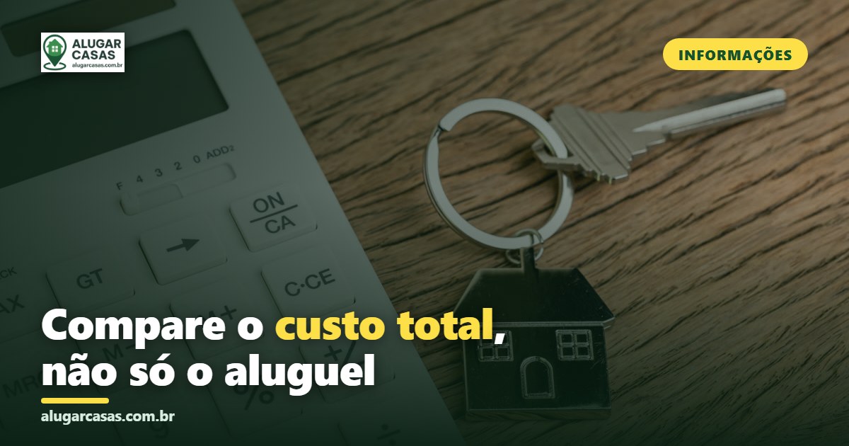 Chave de casa e calculadora: o custo total do aluguel