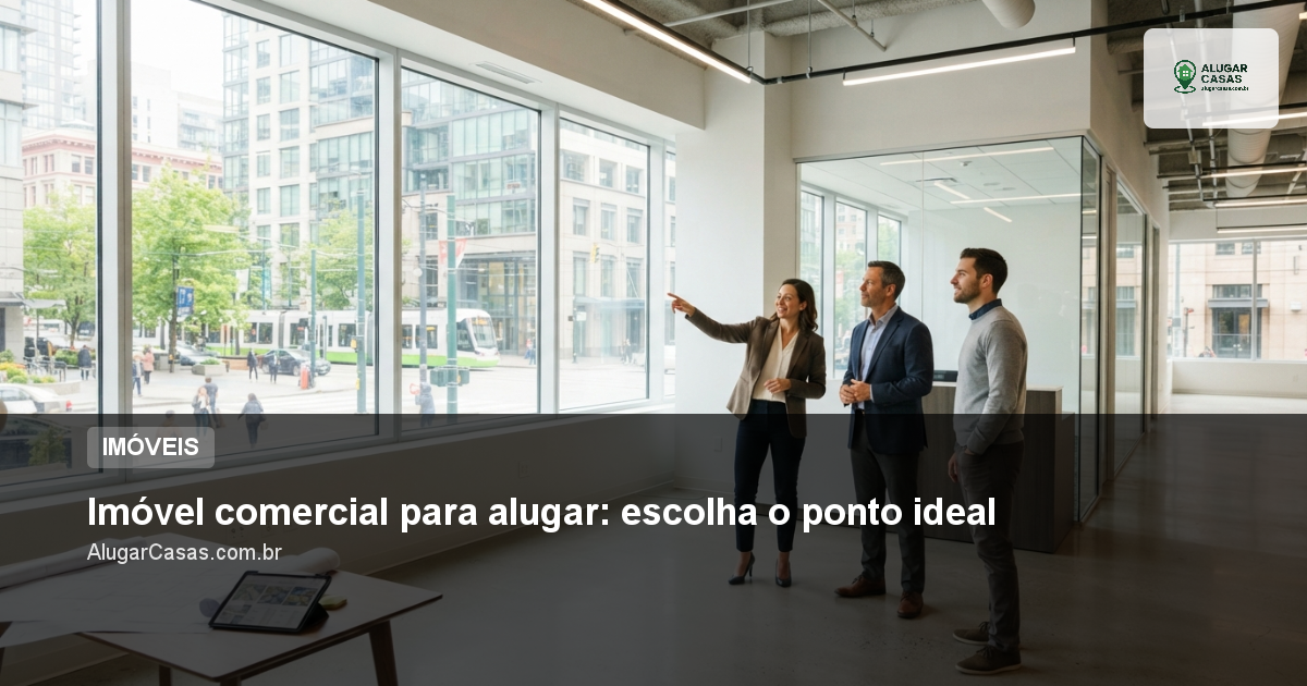 Imóvel comercial para alugar: escolha o ponto ideal